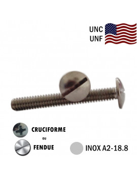 VIS AMERICAINE TRL FENDUE INOX A2 UNC-UNF