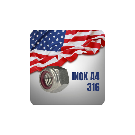 ECROU-NYLSTOP-FREIN-UNC-UNF-INOXA4-316 ECROU-NYLSTOP-FREIN-UNC-UNF-INOXA4-316