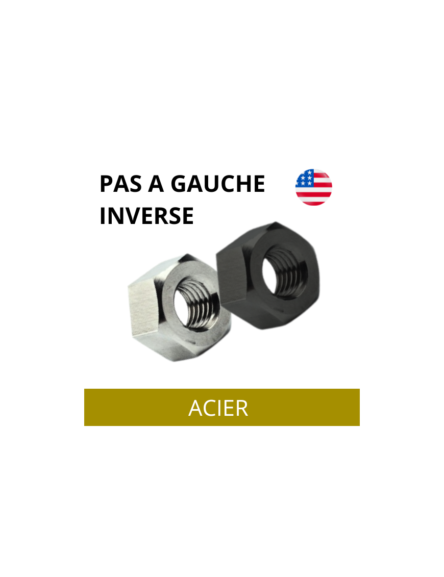 ECROU-AMERICAIN-PAS-A-GAUCHE-INVERSE-UNC-UNF