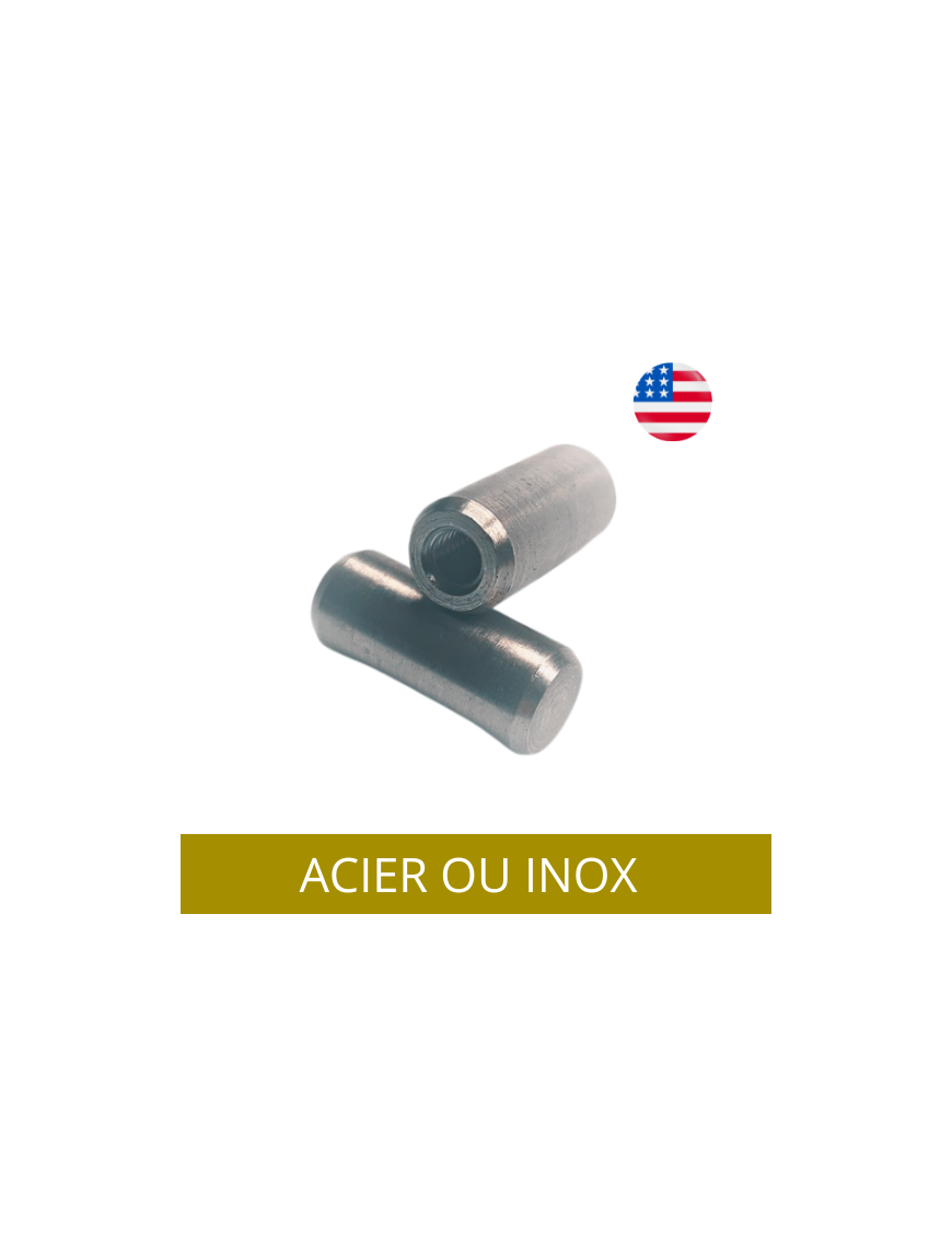 GOUPILLE AMERICAINE TARAUDEE CYLINDRIQUE