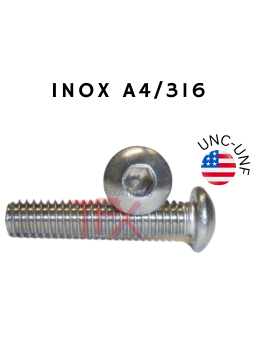 VIS-BOMBEE-INOX-POUCES-FILETAGE-UNC-UNF