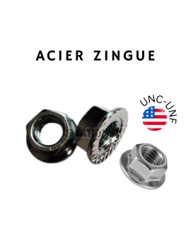 ECROU-AMERICAIN-FREIN-EMBASE-UNC-UNF-ZINGUE