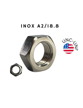 ECROU BAS AMERICAIN, INOX A2, UNC, UNF (HM)