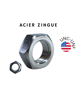 ECROU-AMERICAIN-BAS-HM-UNC-UNF-ACIER-ZINGUE