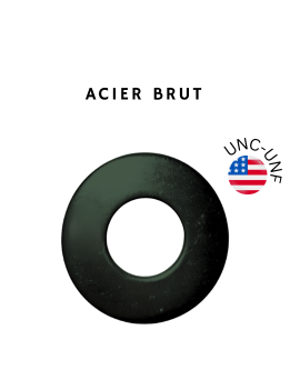 RONDELLE-POUCES-PLATE-ACIER BRUT