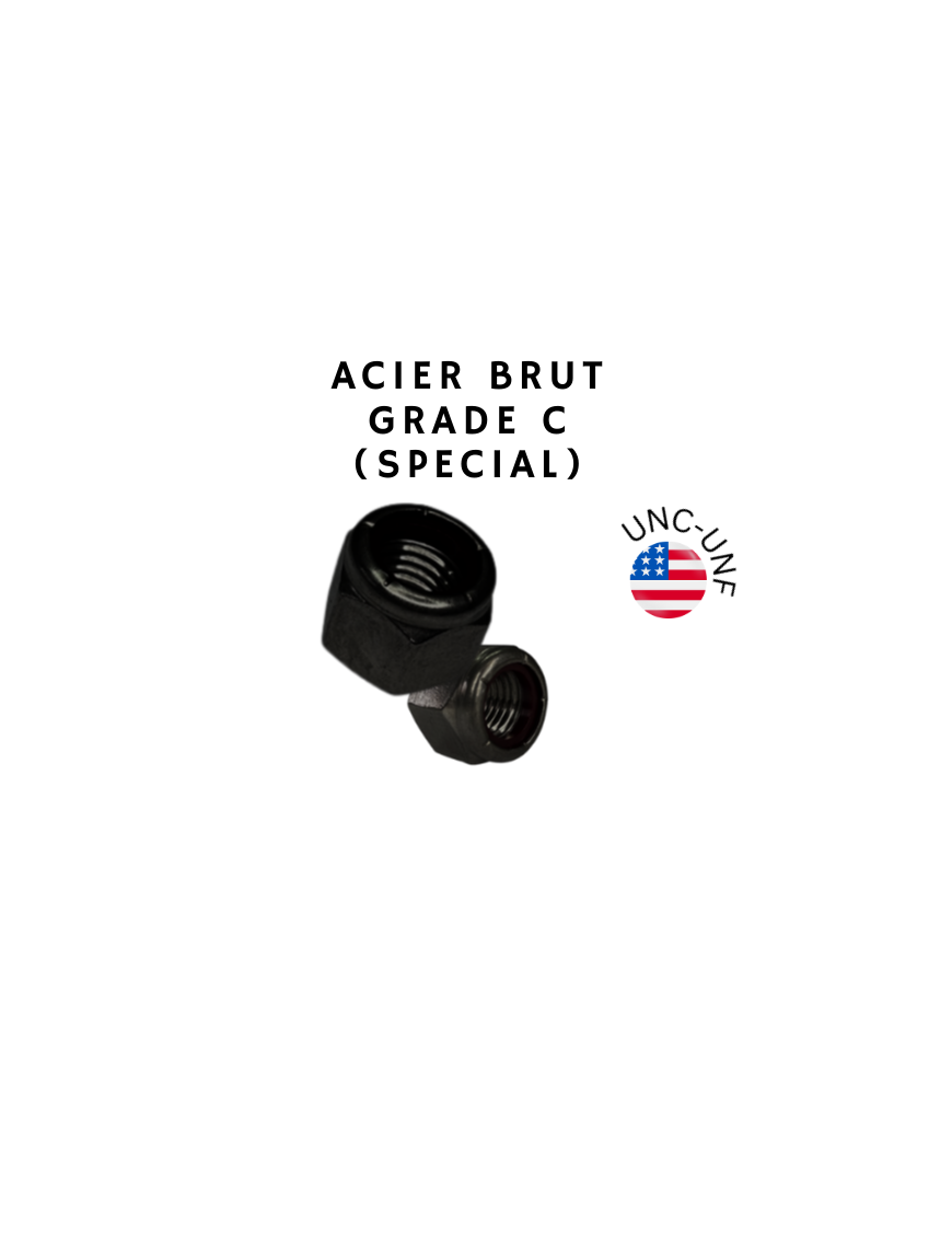 ECROU-FREIN-BRUT-GRADEC-BAGUE-NYLON-UNC-UNF