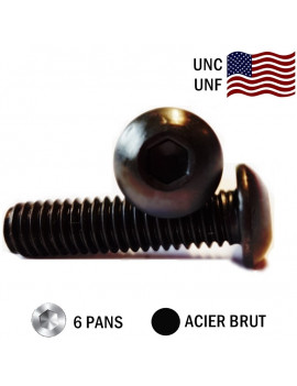 Visserie americaine UNC-UNF tete bombee acier